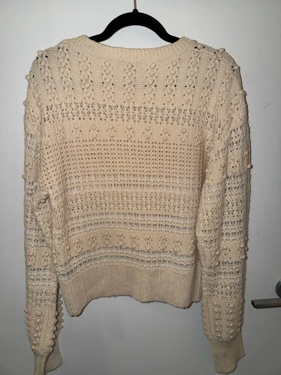 rag & bone Cream Openwork Crewneck Sweater - great condition - Picture 5 of 6